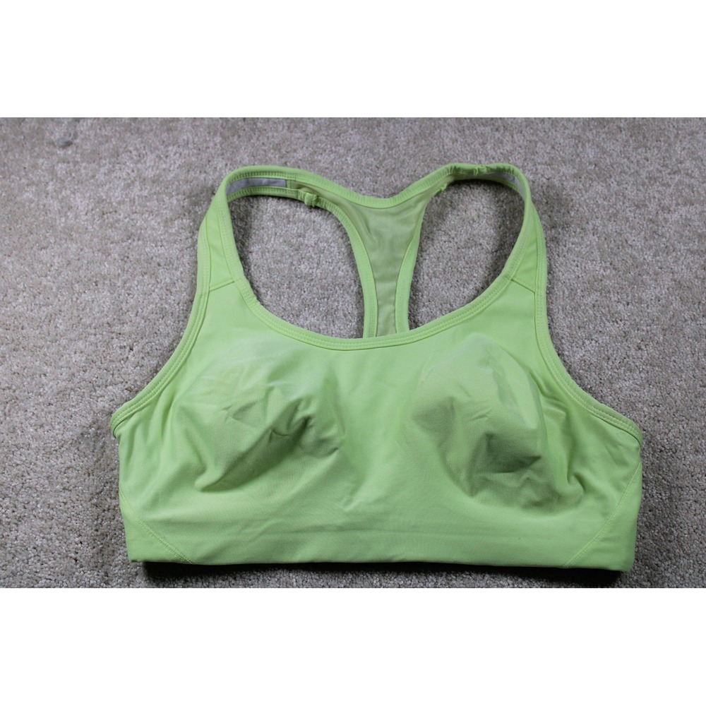 Avia Sports Bra Womens Large Green Racerback Athletic Workout Gym Training 12 14